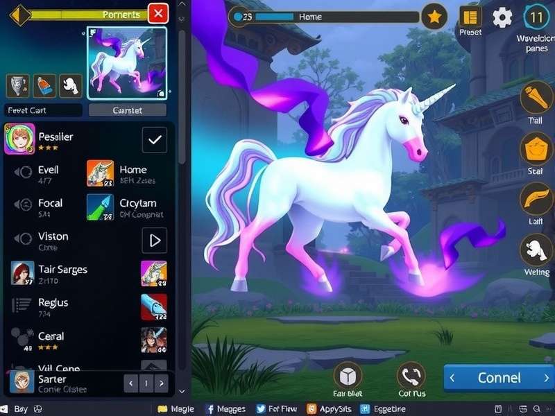 Mythical Pune Unicorn character customization screen