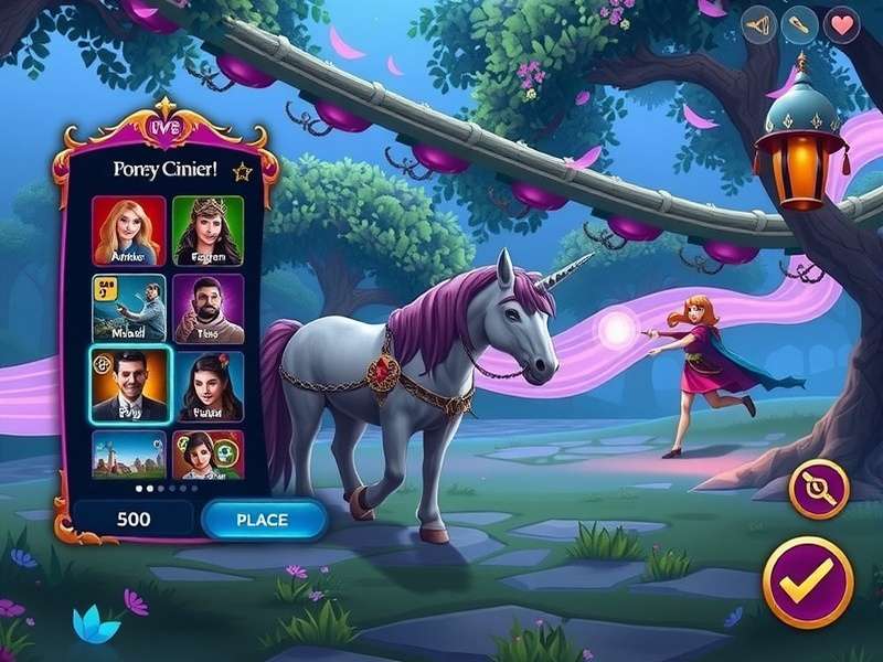 Mythical Pune Unicorn gameplay screenshot showing magical environment